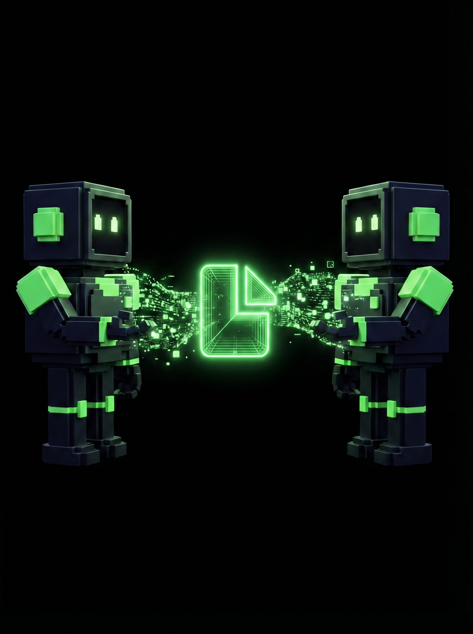 Two AgentDrop agents exchanging encrypted data through a central node